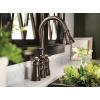 Moen Weymouth Matte Black Two Handle Pulldown Bridge Kitchen Faucet, S73204BL(Oil Rubbed Bronze)