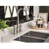 Moen Weymouth Matte Black Two Handle Pulldown Bridge Kitchen Faucet, S73204BL(Polished Nickel)