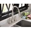 Moen Weymouth Matte Black Two Handle Pulldown Bridge Kitchen Faucet, S73204BL(Spot Resist Stainless)
