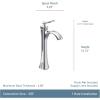 Moen Wynford Chrome One-Handle High Arc Vessel Sink Bathroom Faucet, 4507(Brushed Nickel)