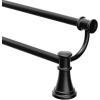 Moen YB6422ORB Belfield 24 inch Bathroom Double -Towel Bar, Oil Rubbed Bronze(Polished Nickel)