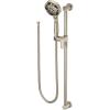 Moen 3670EPBN 5-Function Massaging Handshower with Toggle Pause, Includes 30-Inch Slide Bar and 69-Inch Hose, Brushed Nickel(Brushed Nickel)