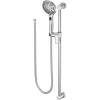 Moen 3671EP 5-Function Massaging Handshower with Toggle Pause, Includes 30-Inch Slide Bar and 69-Inch Hose, Chrome(Chrome)
