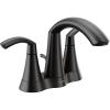 Moen 6172BL Glyde Two-Handle High Arc Centerset Bathroom Faucet, Matte Black