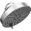 Moen 6512EPBL Gibson Eco-Performance Six-Function Showerhead, Pressure Boosting Shower Head for an Immersive, High-Pressure Spray, 4.5-Inch Diameter, Matte Black(Chrome)
