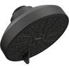 Moen 6512EPBL Gibson Eco-Performance Six-Function Showerhead, Pressure Boosting Shower Head for an Immersive, High-Pressure Spray, 4.5-Inch Diameter, Matte Black(Matte Black)