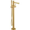 Moen Align Brushed Gold One-Handle Freestanding Floor Mount Tub Filler, Freestanding Tub Faucet with Handshower, 395BG(Brushed Gold)