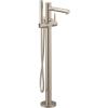 Moen Align Brushed Gold One-Handle Freestanding Floor Mount Tub Filler, Freestanding Tub Faucet with Handshower, 395BG(Brushed Nickel)