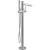 Moen Align Brushed Gold One-Handle Freestanding Floor Mount Tub Filler, Freestanding Tub Faucet with Handshower, 395BG(Chrome)