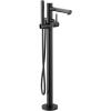 Moen Align Brushed Gold One-Handle Freestanding Floor Mount Tub Filler, Freestanding Tub Faucet with Handshower, 395BG(Matte Black)