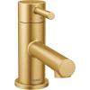 Moen Align Brushed Gold One-Handle Single Hole Low Profile Modern Bathroom Faucet with Drain Assembly, 6191BG(Brushed Gold)