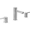 Moen Align Brushed Gold Two-Handle Three-Hole Modern Widespread Bathroom Faucet Trim Kit, Valve Required, T6193BG(Chrome)