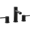 Moen Align Brushed Gold Two-Handle Three-Hole Modern Widespread Bathroom Faucet Trim Kit, Valve Required, T6193BG(Matte Black)