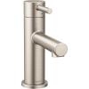Moen Align Matte Black One-Handle Modern Bathroom Faucet with Drain Assembly and Optional Deckplate, 6190BL(Brushed Nickel)