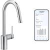 Moen Align Spot Resist Stainless Motionsense Wave Sensor Touchless One-Handle High Arc Spring Pulldown Kitchen Faucet with Sprayer, 5923EWSRS(Chrome)