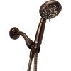 Moen Banbury Mediterranean Bronze 5-Spray Hand Shower with Hose and Bracket, 4-Inch Diameter Showerhead, 23046BRB(Mediterranean Bronze)