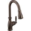 Moen Brantford Oil Rubbed Bronze Smart Faucet, Touchless Pull Down Sprayer Kitchen Faucet with Voice Control and Power Boost, Traditional Kitchen Faucet, Easy Installation, 7185EVORB