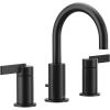Moen Brushed Gold Cia Widespread 2-Handle High-Arc Bathroom Faucet for 3-Hole Bath Sink, Valve Required, T6222BG(Matte Black)