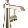 Moen Brushed Gold Flara One-Handle Single Hole Bathroom Faucet with Drain Assembly, S6981BG(Polished Nickel)
