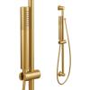 Moen Brushed Gold Modern Eco-Performance Handshower, Handheld Shower with 30-Inch Slide Bar and 69-Inch Metal Hose, 3887EPBG(Brushed Gold)
