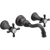 Moen Brushed Gold Weymouth 2-Handle Wall Mount High-Arc Bathroom Faucet (Valve Sold Separately), TS42112BG(Matte Black)