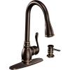 Moen CA87003BRB Single Handle Kitchen Faucet with Pullout Spray from the Anabelle Collection, Mediterranean Bronze