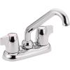 Moen Chrome Chateau Two-Handle 4-Inch Centerset Utility or Laundry Sink Faucet with Threaded Spout, 74998(74998)