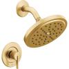 Moen Cia T2262EPBL Posi-Temp Rain Shower 1-Handle with Eco-Performance Shower Only Faucet Trim Kit, Valve Required,(Brushed Gold)
