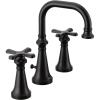 Moen Colinet Brushed Gold Traditional Cross Handle Wall Mount Bathroom Faucet Trim, Valve Required, TS44105BG(Matte Black)