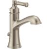 Moen Dartmoor Matte Black Single Handle Bathroom Sink Faucet with Optional Deckplate, 6803BL(Brushed Nickel)
