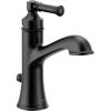 Moen Dartmoor Matte Black Single Handle Bathroom Sink Faucet with Optional Deckplate, 6803BL(Matte Black)