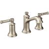 Moen Dartmoor Oil-Rubbed Bronze Two-Handle High Arc Widespread Bathroom Sink Faucet for 3-Hole Setups with Valve Included, TV6805ORB(Brushed Nickel)