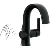 Moen Doux Matte Black Motionsense Wave Touchless Single Handle Bathroom Sink Faucet, S6910EWBL(Matte Black)