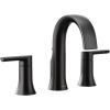 Moen Doux Matte Black Two-Handle 8-Inch Widespread Lever Handle Bathroom Faucet Trim Kit, Valve Required, TS6925BL((Pack of 1))