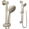 Moen Eco Performance Single Function Handheld Showerhead, 24 Inch Slide Bar, Brushed Gold Finish, 3868EPBG(Brushed Nickel)