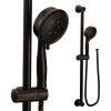 Moen Eco-Performance Chrome Four-Function Removable Handheld Showerhead with 69-Inch-Long Hose and Wall-Mounted Slide Bar, 3667EP(Oil Rubbed Bronze)
