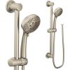 Moen Eco-Performance Oil-Rubbed Bronze 4-Spray Pattern Detachable Handheld Showerhead with 69-Inch-Long Hose with 30-Inch Slide Bar, 3669EPORB(Brushed Nickel)