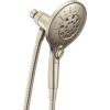 Moen Engage Brushed Nickel Magnetix Six-Function 5.5-Inch Handheld Showerhead with Magnetic Docking System, 3662EPBN