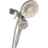 Moen Engage Chrome Magnetix 2-in-1 Combo Rain Showerhead with Detachable Handheld Shower Spray, Featuring Magnetic Docking System, 26009(Spot Resist Brushed Nickel)