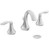 Moen Eva Oil-Rubbed Bronze Two-Handle High-Arc 8-Inch Widespread Bathroom Faucet with Drain Assembly, Valve Required, T6420ORB(Chrome)