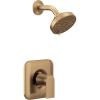 Moen Genta LX Pressure Balancing Eco-Performance Modern Shower Trim with Showerhead and Lever Handle, Posi-Temp Valve Required, Chrome, T2472EP(Bronzed Gold)
