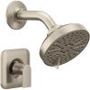 Moen Genta LX Pressure Balancing Eco-Performance Modern Shower Trim with Showerhead and Lever Handle, Posi-Temp Valve Required, Chrome, T2472EP(Brushed Nickel)