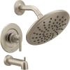 Moen Gibson Chrome Posi-Temp Pressure Balancing Modern Tub and Shower Trim with 8-Inch Rainshower Valve Required, T3003EP(Brushed Nickel)