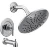 Moen Gibson Chrome Posi-Temp Pressure Balancing Modern Tub and Shower Trim with 8-Inch Rainshower Valve Required, T3003EP(Chrome)