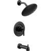 Moen Gibson Chrome Posi-Temp Pressure Balancing Modern Tub and Shower Trim with 8-Inch Rainshower Valve Required, T3003EP(Matte Black)