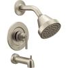 Moen Gibson Matte Black Pressure Balancing Eco-Performance Showerhead, Shower Handle, and Tub Spout, Posi-Temp Valve Required, T2903EPBL(Brushed Nickel)
