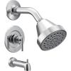 Moen Gibson Matte Black Pressure Balancing Eco-Performance Showerhead, Shower Handle, and Tub Spout, Posi-Temp Valve Required, T2903EPBL(Chrome)