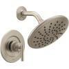 Moen Gibson Posi-Temp Pressure Balancing Modern Shower Trim with 8-Inch Eco-Performance Rainshower Head, Valve Required, Matte Black, T3002EPBL(Brushed Nickel)