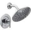 Moen Gibson Posi-Temp Pressure Balancing Modern Shower Trim with 8-Inch Eco-Performance Rainshower Head, Valve Required, Matte Black, T3002EPBL(Chrome)