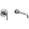 Moen Gibson Single Handle Wall Mount Tub Filler High Flow Tub Faucet with 10″ Spout Reach, Chrome, WT961(Chrome)